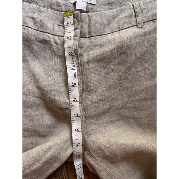 Garnet Hill Classic Linen Trousers Size 6 - Picture 10 of 11